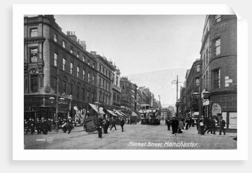 Market Street, Manchester, c.1910 by English Photographer