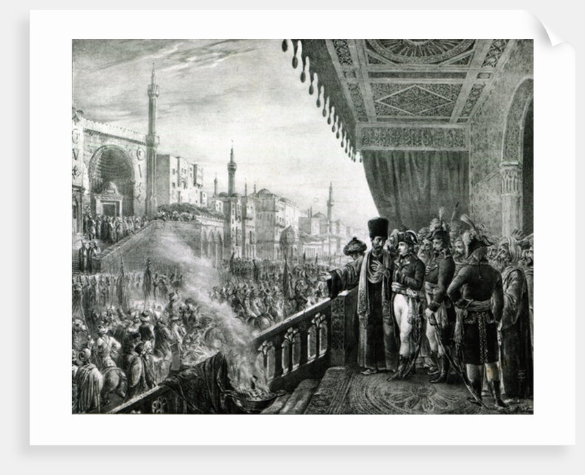 Napoleon Bonaparte Celebrating the Birthday of the Prophet Mohammed in Cairo, during his Egyptian Campaign, 1799 by Alexandre (after) Colin