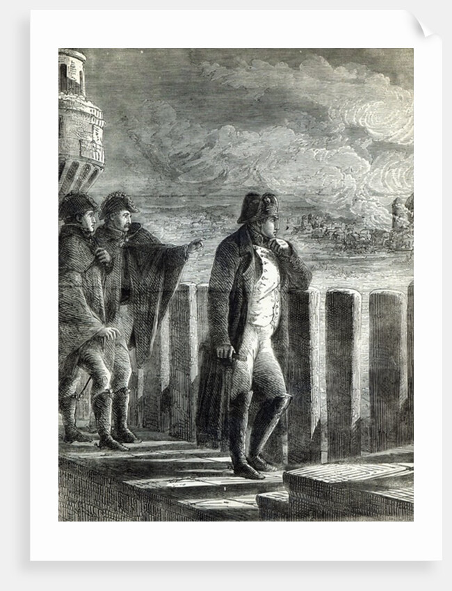 Napoleon watching the Fire of Moscow in 1812 by English School