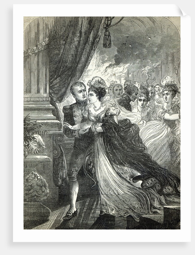 Napoleon and Marie-Louise escaping from the fire at the ball given on July 1st, 1810 by English School