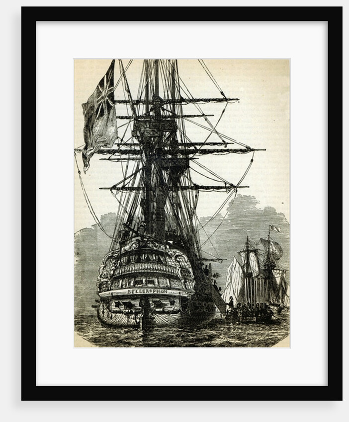 Napoleon surrendering to Captain Maitland in 1808 on board the Bellerophon by English School