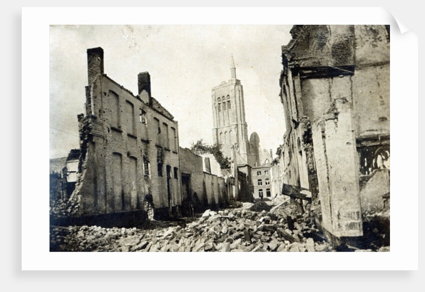 St. Jacob's Church, Ypres, June 1915 by English Photographer