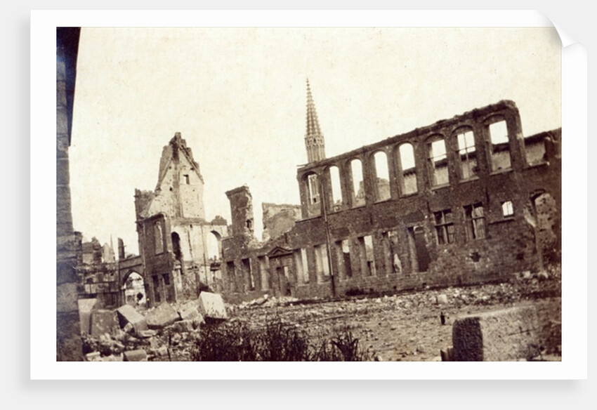 Ruins near the Powder Magazine, Ypres, June 1915 by English Photographer