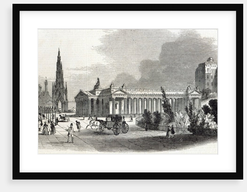 Edinburgh: Royal Institution and Scott Monument by English School