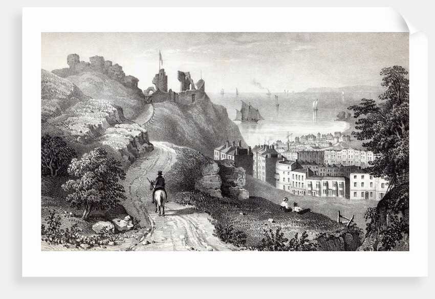 Hastings Castle from the Revd W. Wallinger's Plantation by Thomas (after) Ross
