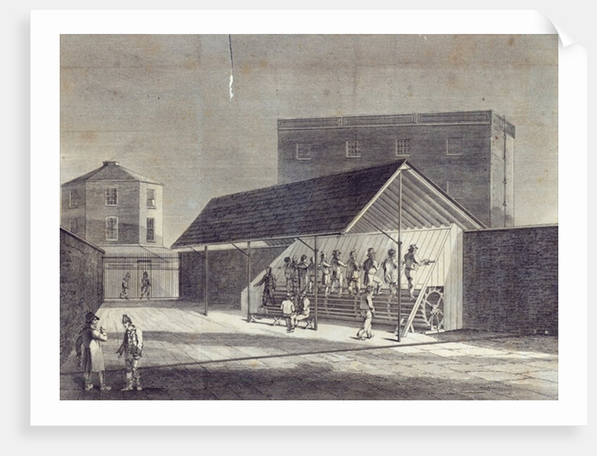 View of the Tread Mill for the Employment of Prisoners, erected at the House of Correction at Brixton, published by Gent. Mag., July 1822 by English School