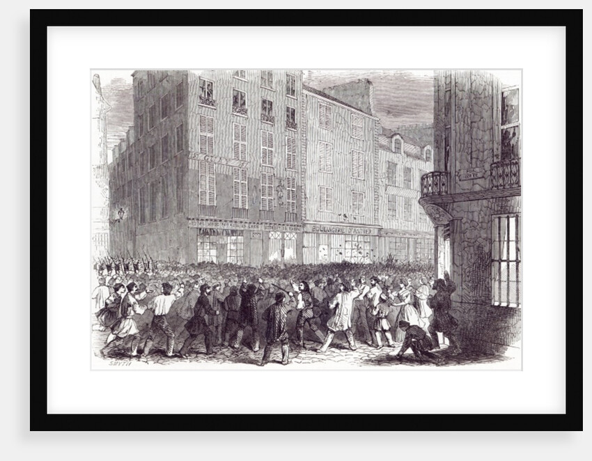 Bread Riot, in the Rue du Faubourg St. Antoine, at Paris by English School