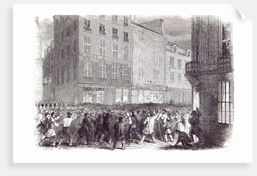 Bread Riot, in the Rue du Faubourg St. Antoine, at Paris by English School