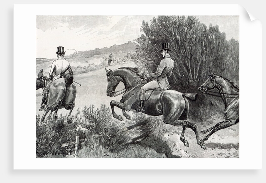 Prince Albert Hunting near Belvoir Castle by English School