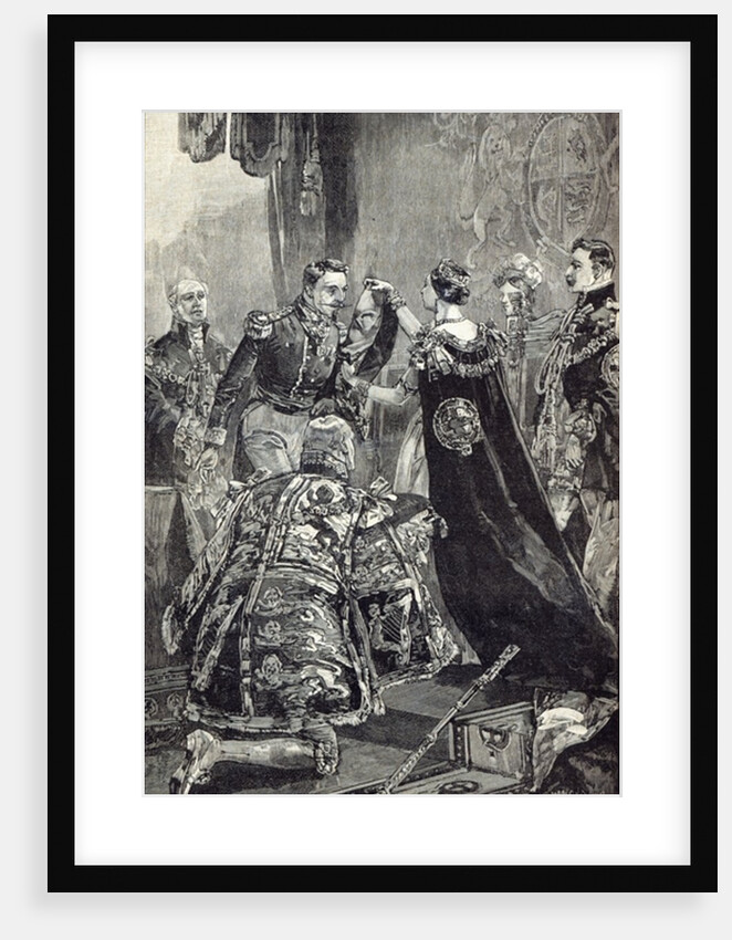 The Queen investing the Emperor of the French with the Order of the Garter by English School