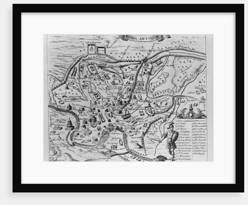 Map of Ancient Rome by English School