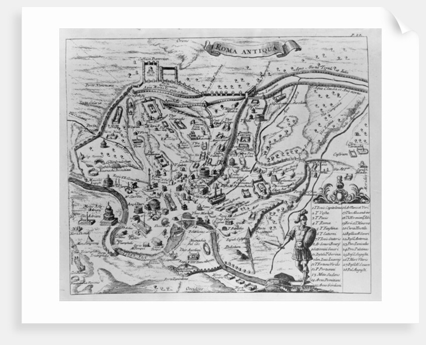 Map of Ancient Rome by English School