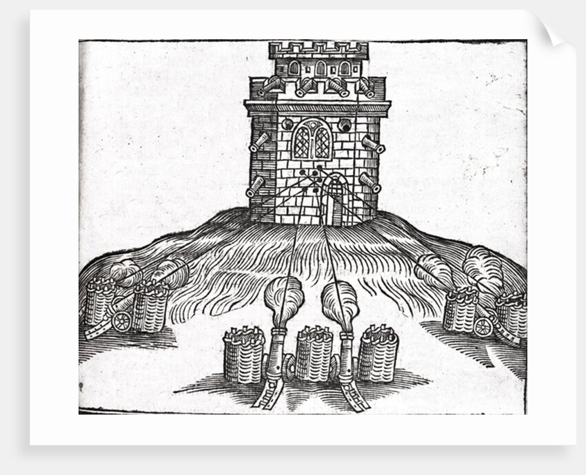 Illustration of siege warfare by English School