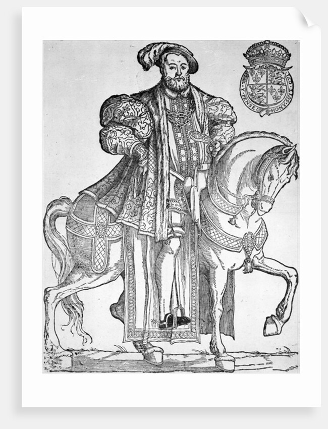 King Henry VIII on horseback by English School