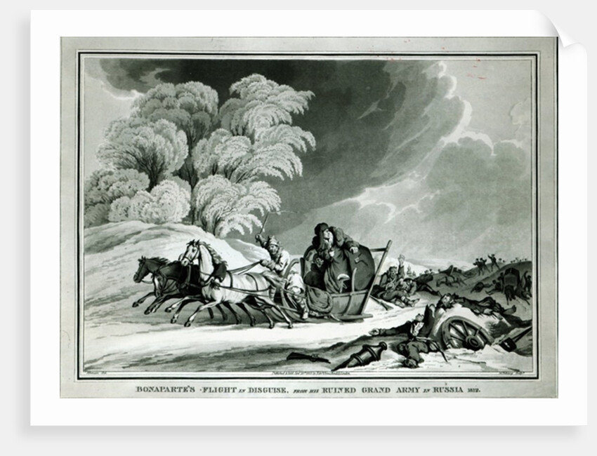 Napoleon in disguise during the retreat from Russia in 1812 by William Atkinson