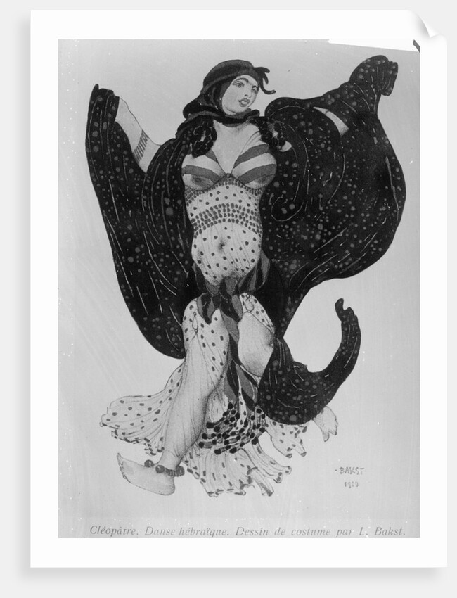 Costume design for 'Cleopatra', 1910 by Leon Bakst