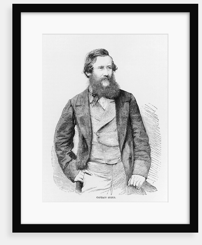 Portrait of John Hanning Speke, Illustrated London News Supplement, July 4, 1863, engraving by English School