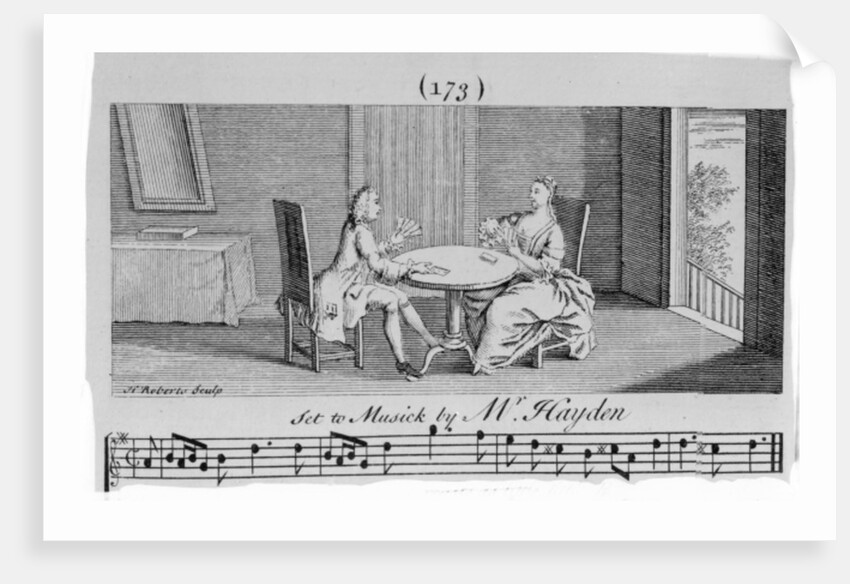 Illustration to Sheet Music by Joseph Haydn by English School