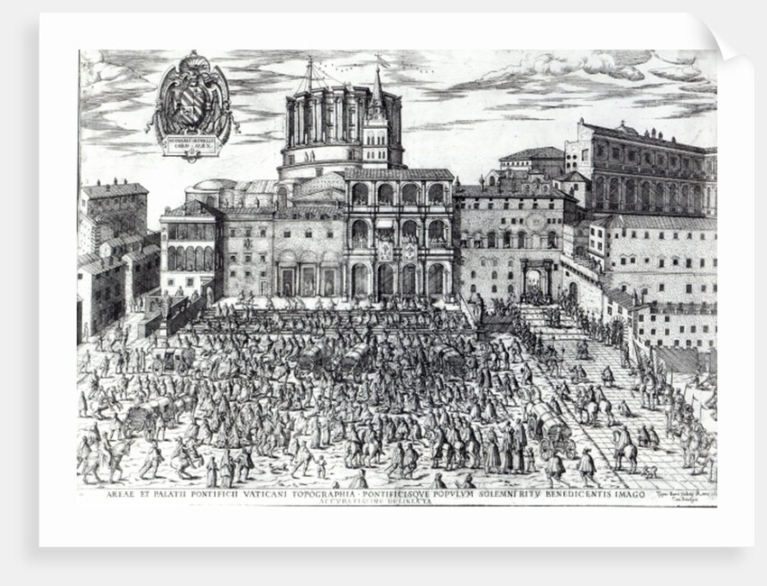 The Benediction of Pope Pius V in St.Peter's Square c.1567 by Italian School