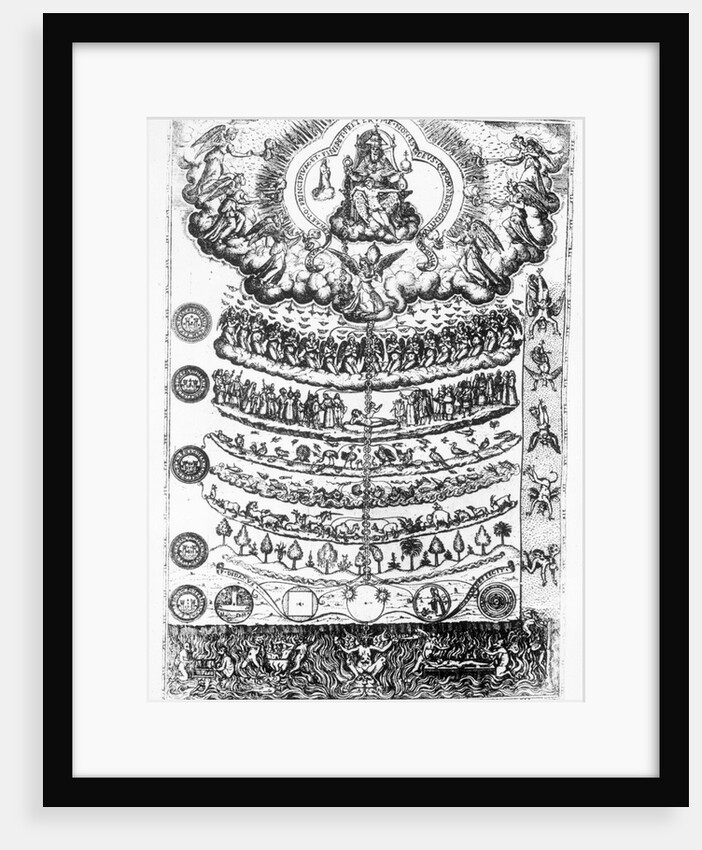 The Great Chain of Being from 'Retorica Christiana' by Didacus Valades, printed in 1579 by Spanish School