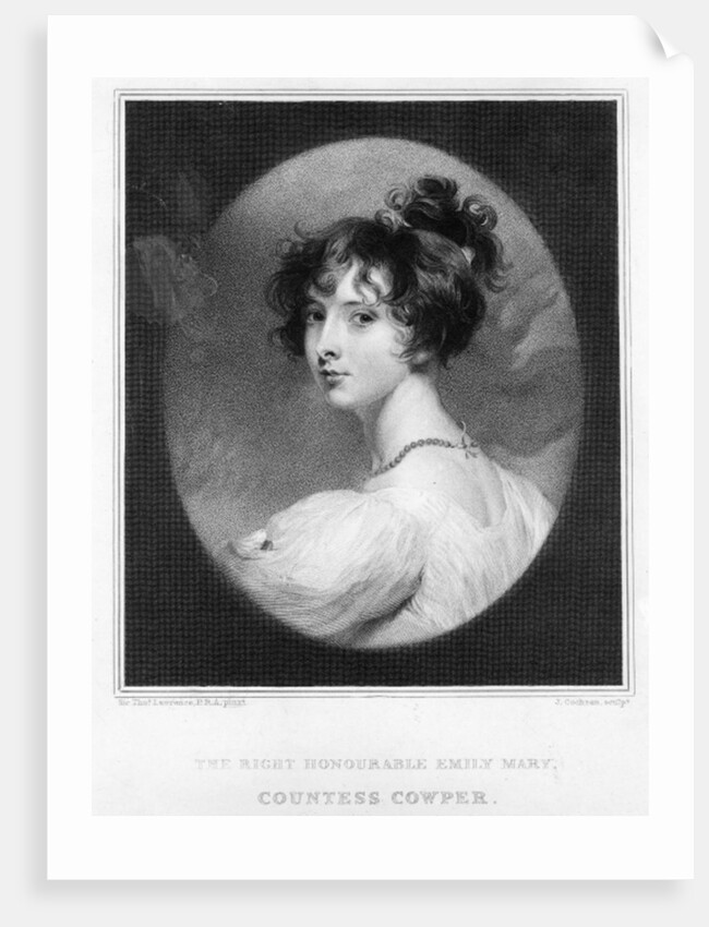 Emily Mary, Countess Cowper by Thomas Lawrence