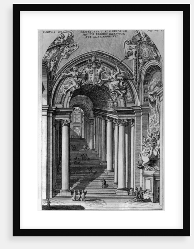 View of the staircase in the Scala Regia, Vatican, Rome by Filippo Bonanni