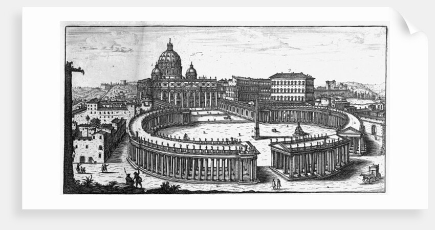 Bernini's original plan for St. Peter's Square, Rome by Giovanni Battista Falda