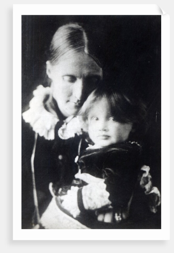 Virginia Woolf, with her mother Julia, 1884 by English Photographer