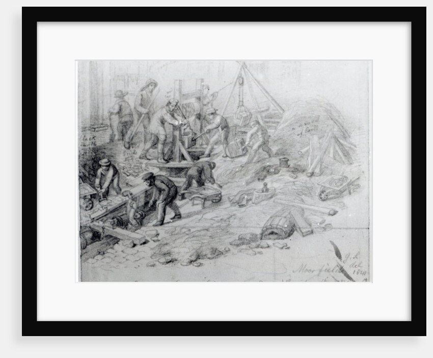 Enlarging the sewers at Moorfields, London, 1841 by George the Elder Scharf