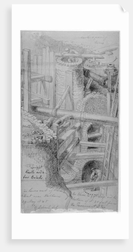 Sewer construction in Bloomsbury, London, 1845 by George the Elder Scharf