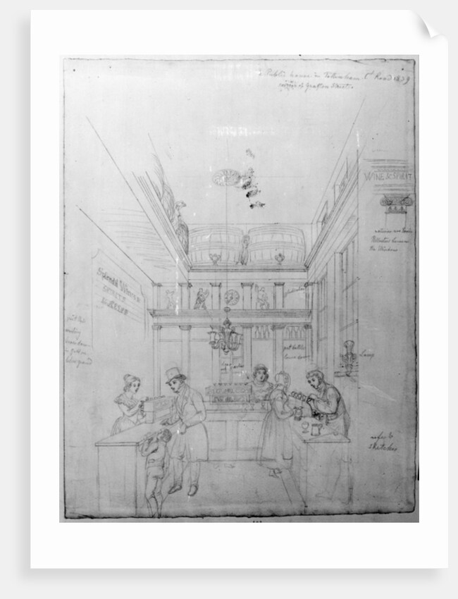 A London Liquor Shop, 1839 by George the Elder Scharf