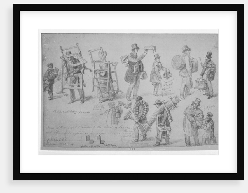 London street traders, 1830-40 by George the Elder Scharf