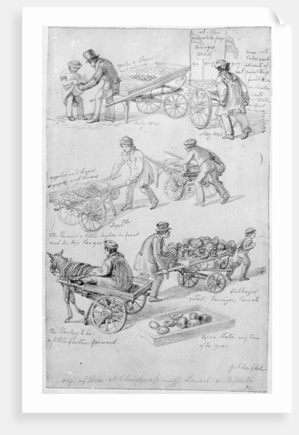 Street Traders, London, 1842 by George the Elder Scharf