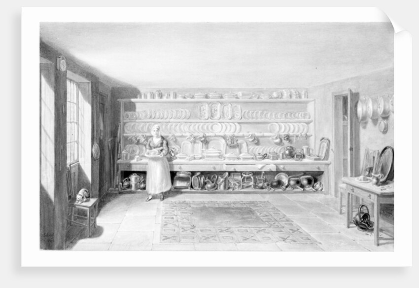 The Artist's Kitchen in Francis Street, 1846 by George the Elder Scharf