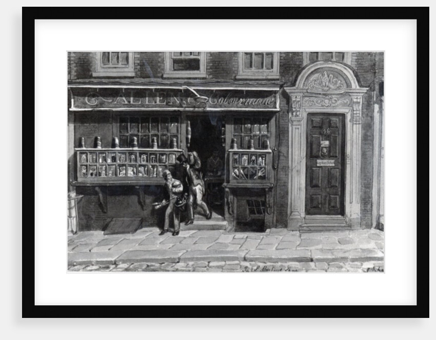 Colourman's Shop, St. Martin's Lane, London, 1829 by George the Elder Scharf