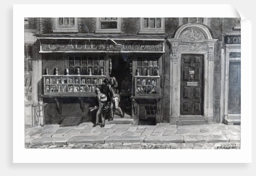 Colourman's Shop, St. Martin's Lane, London, 1829 by George the Elder Scharf