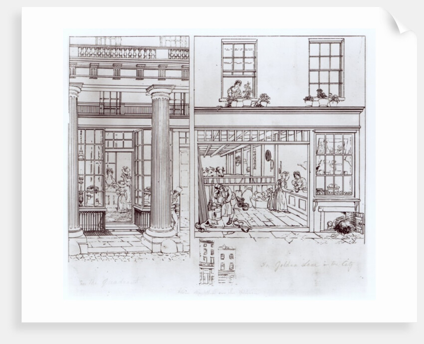 The Quadrant, Regent Street and Golden Lane, London, c.1829 by George the Elder Scharf