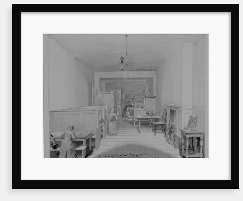 Coffee House in Cleveland Street, Fitzroy Square, London by George the Elder Scharf