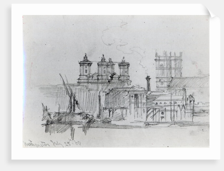 Sketch of Westminster, 1860 by George the Elder Scharf