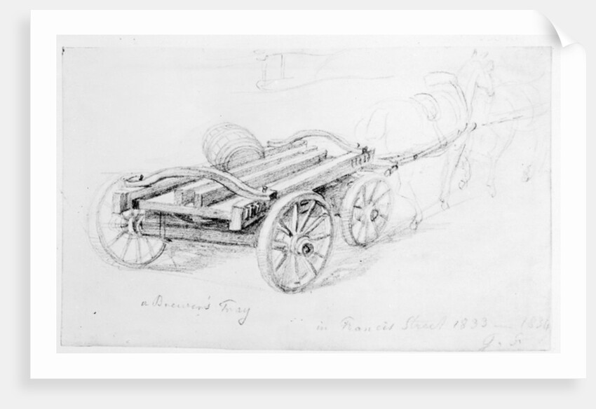 Brewer's Dray in Francis Street, 1833 by George the Elder Scharf