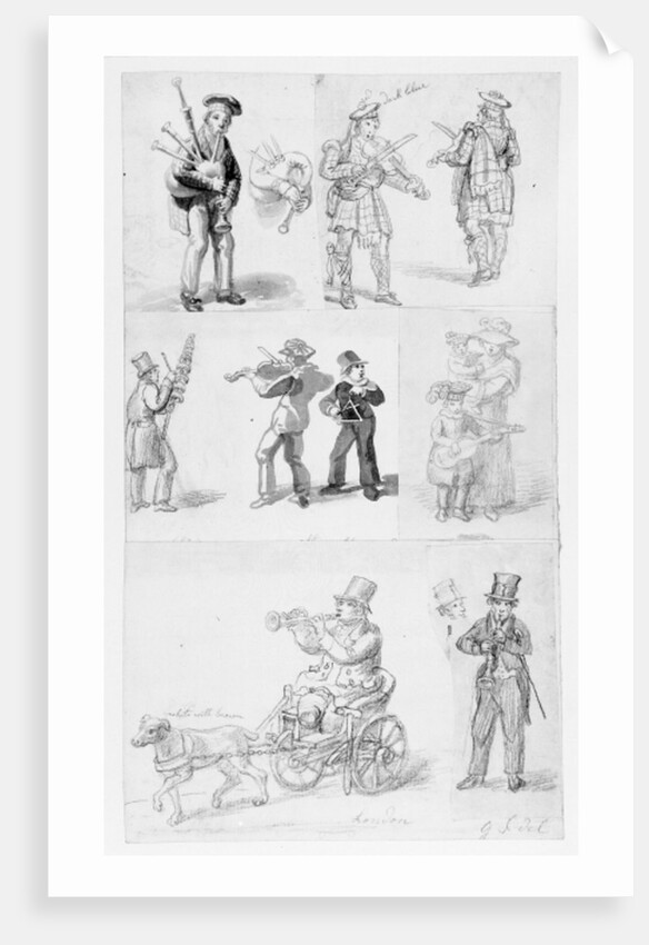 London Street Musicians by George the Elder Scharf