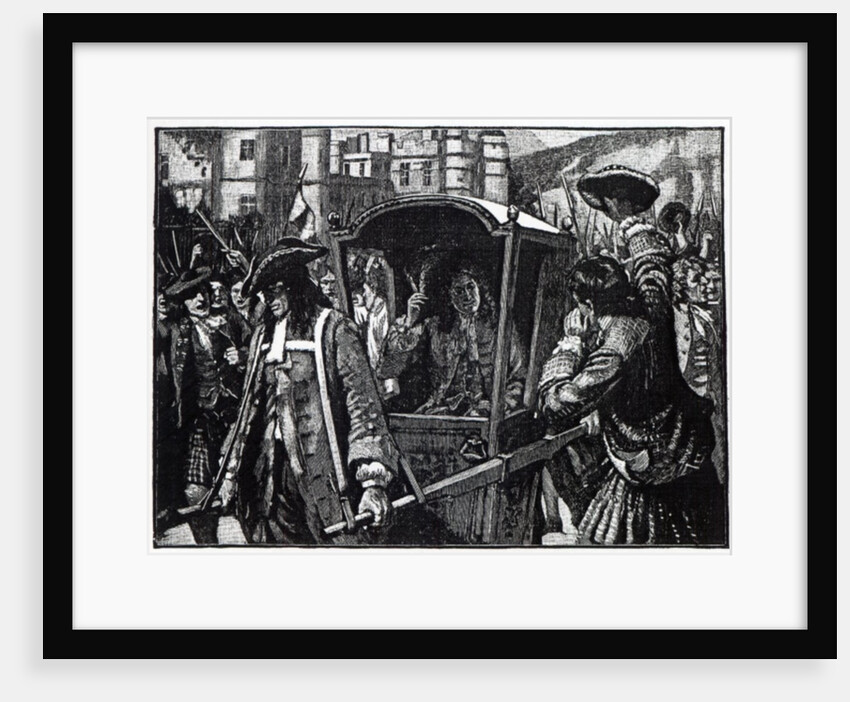 The People of Edinburgh Escorting the Duke of Hamilton to Holyrood Palace in 1706 by English School