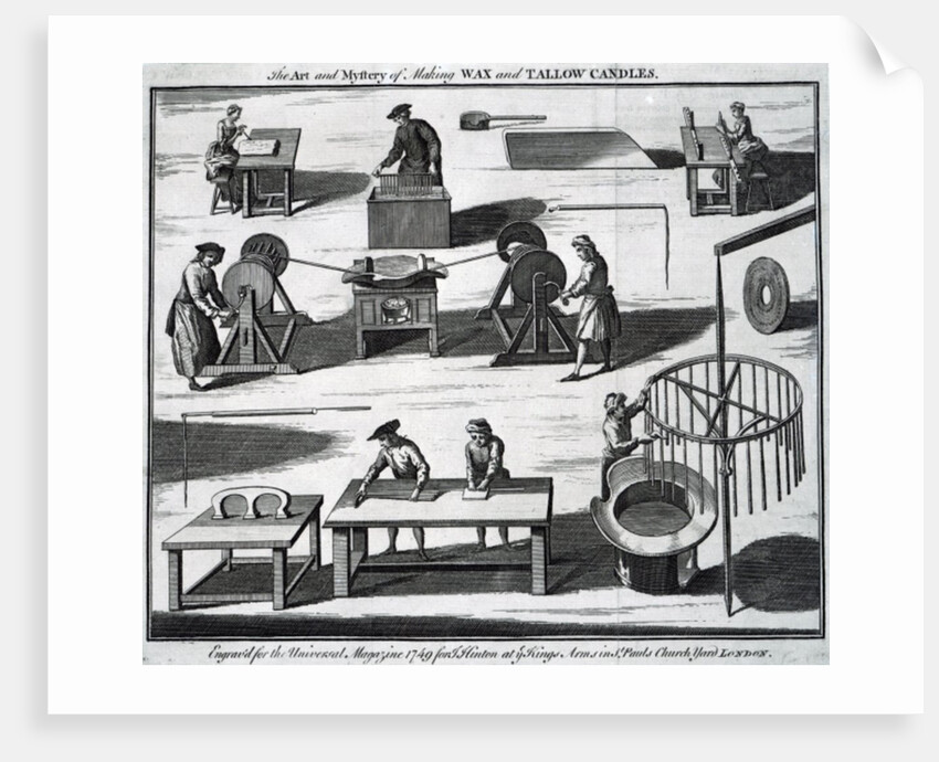 The Art and Mystery of Making Wax and Tallow Candles by English School