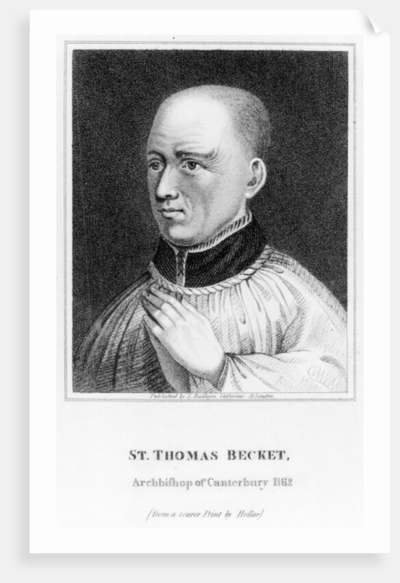 St. Thomas Becket, after a print by Hollar by English School