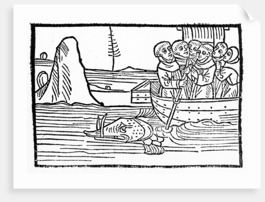 Illustration from 'The Voyage of St. Brendan' by German School