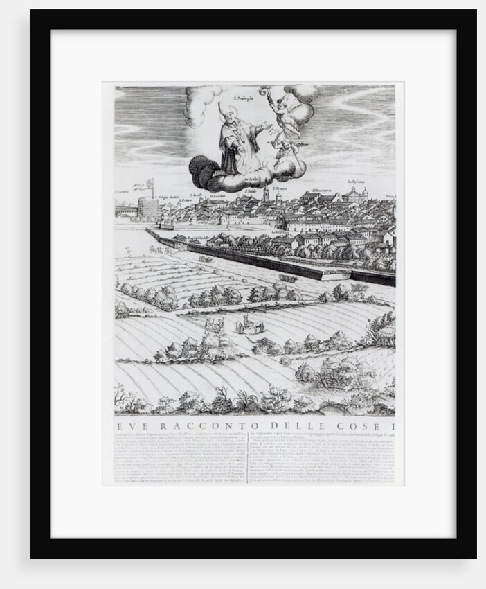 A Section of a Map of Milan, 1640 by Giovanni Battista Bonacina