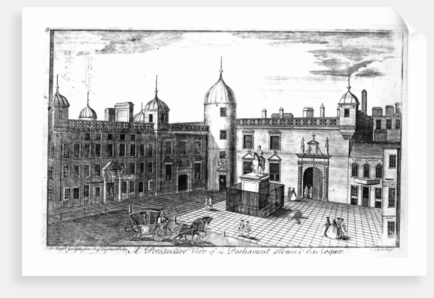 A Perspective View of the Parliament House and Exchequer, Edinburgh, engraved by A. Bell by John (after) Elphinstone