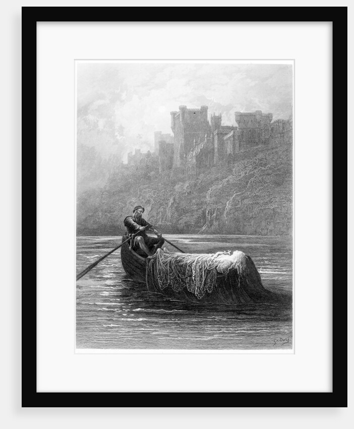 The Body of Elaine on its way to King Arthur's Palace by Gustave Dore