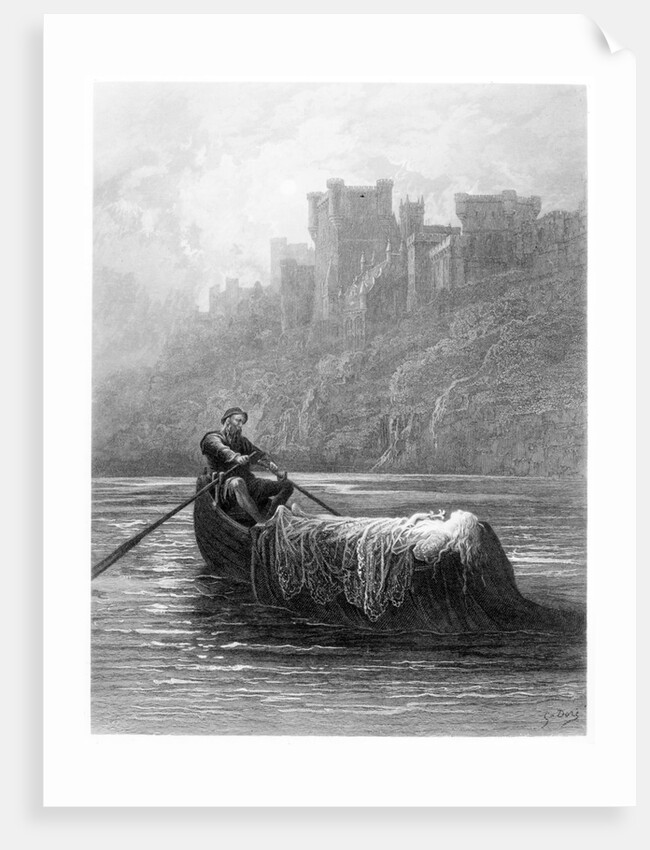 The Body of Elaine on its way to King Arthur's Palace by Gustave Dore