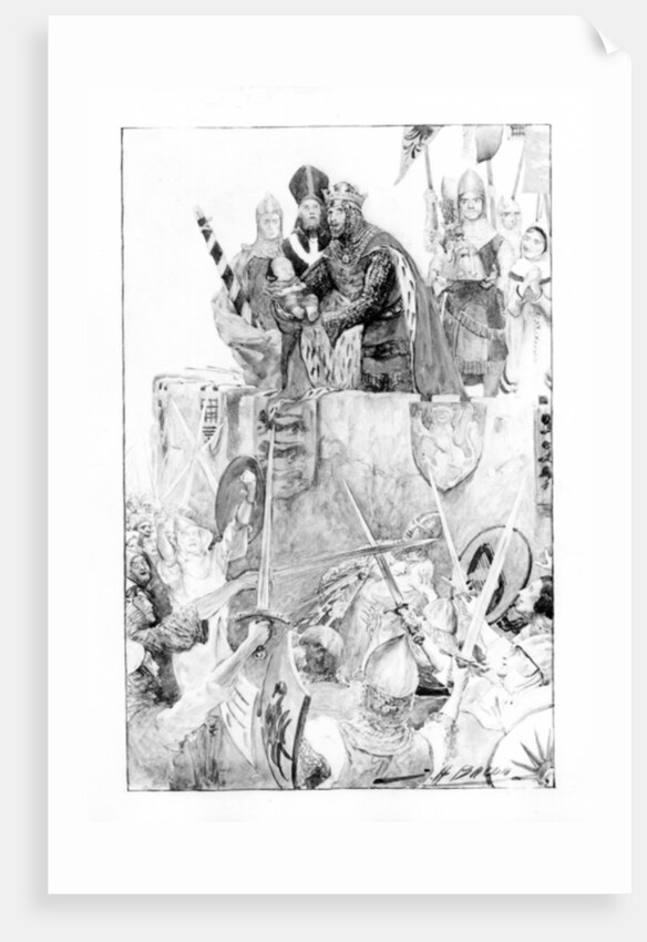 Edward I declaring his son Prince of Wales by English School